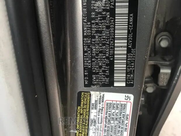 Toyota Camry 2005 Gray full